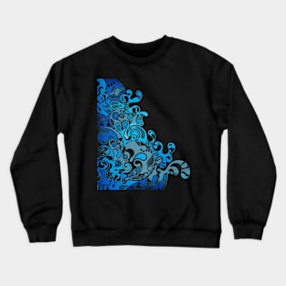 Floral-like Pattern Crewneck Sweatshirt